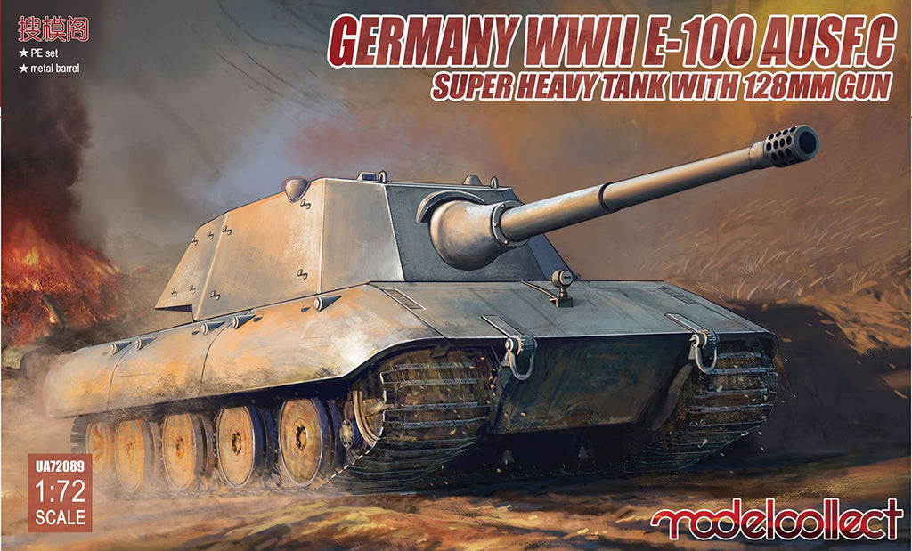 E-100 Auf C Heavy Tank Germany 1:72 Scale Model Kit By Modelcollect