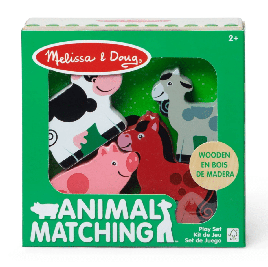 Melissa & Doug 51065 Wooden Animal Matching Farm