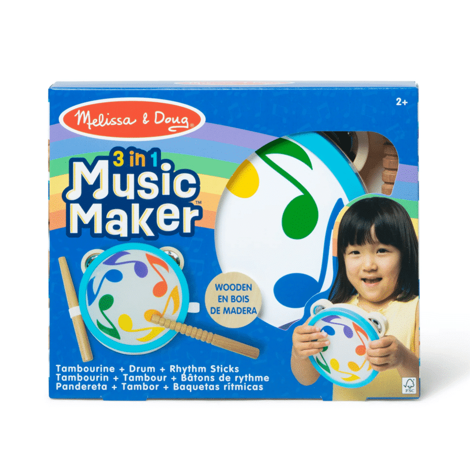 Melissa & Doug 51141 3-in-1 Wooden Music Maker