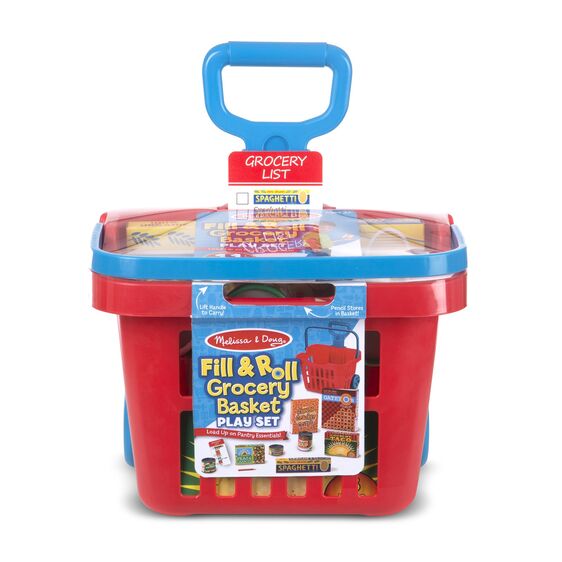 Melissa & Doug 4073 Fill & Roll Grocery Basket Play Set