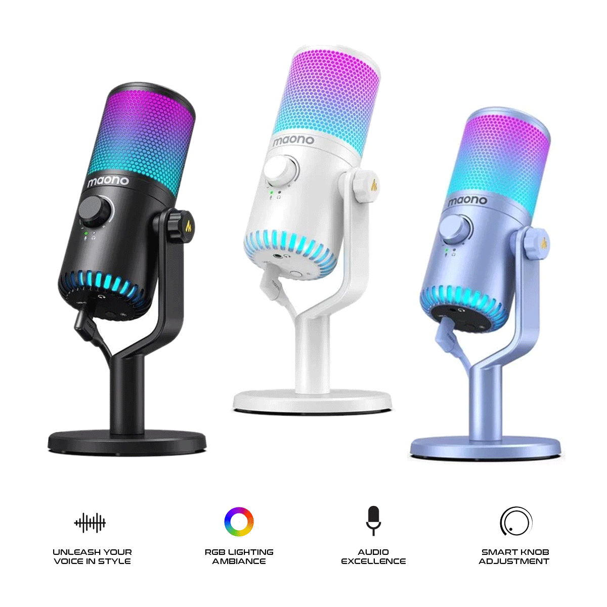 Maono DM30 RGB USB Condenser Microphone