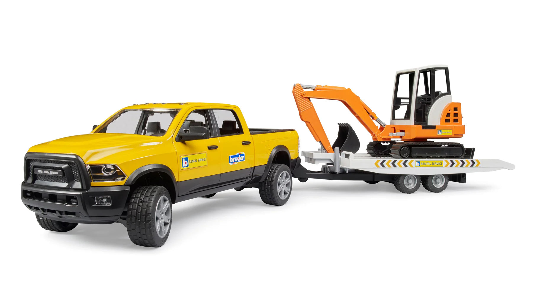 Bruder 02546 RAM Rental Service Truck with Mini Excavator