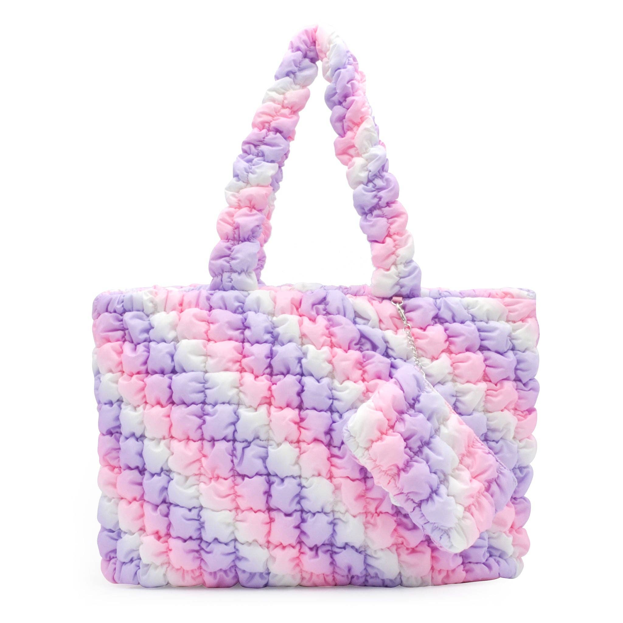 Quilted Scrunchies Large Tote with Coin Purse