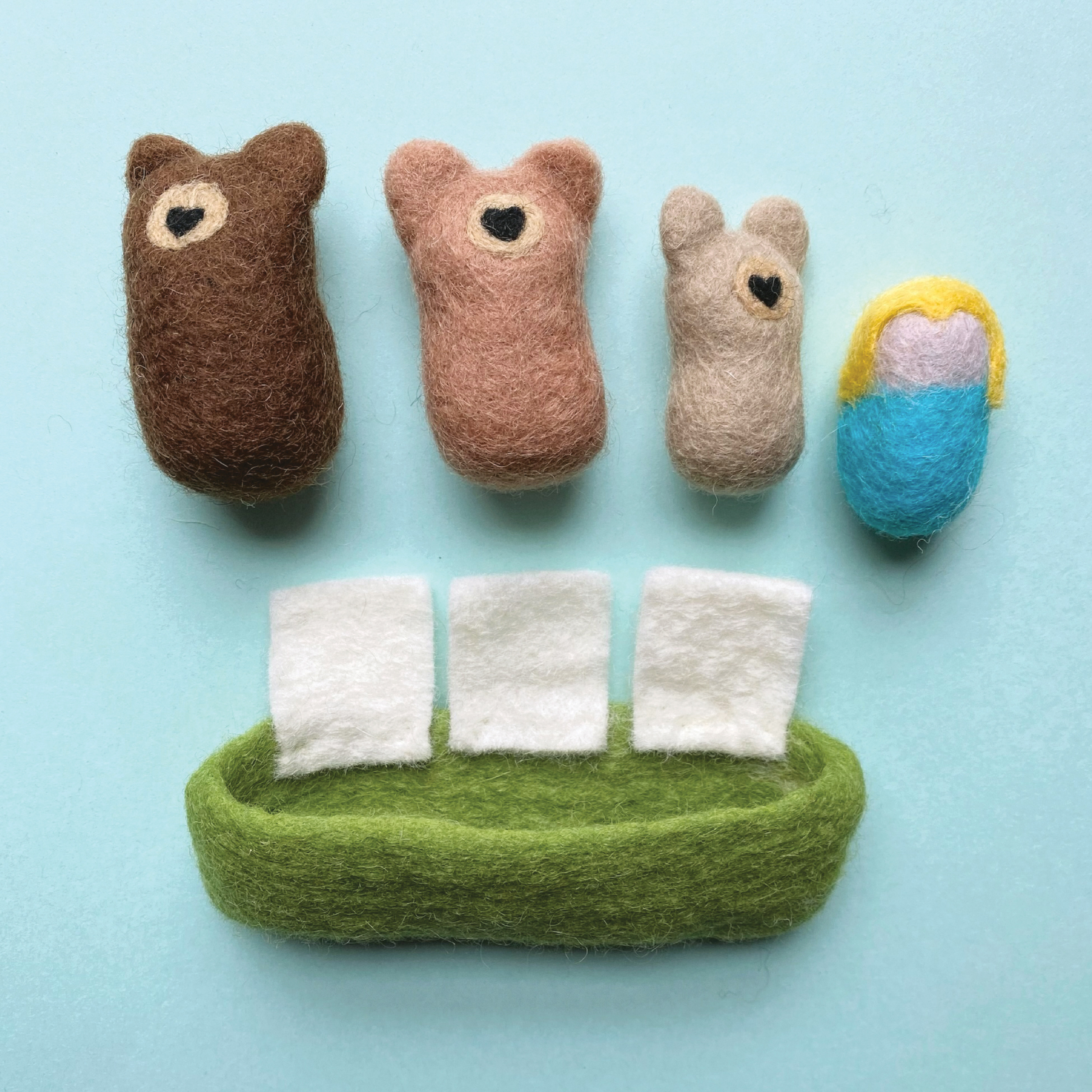 Felted Pocket Pals | Goldilocks & The Three Bears