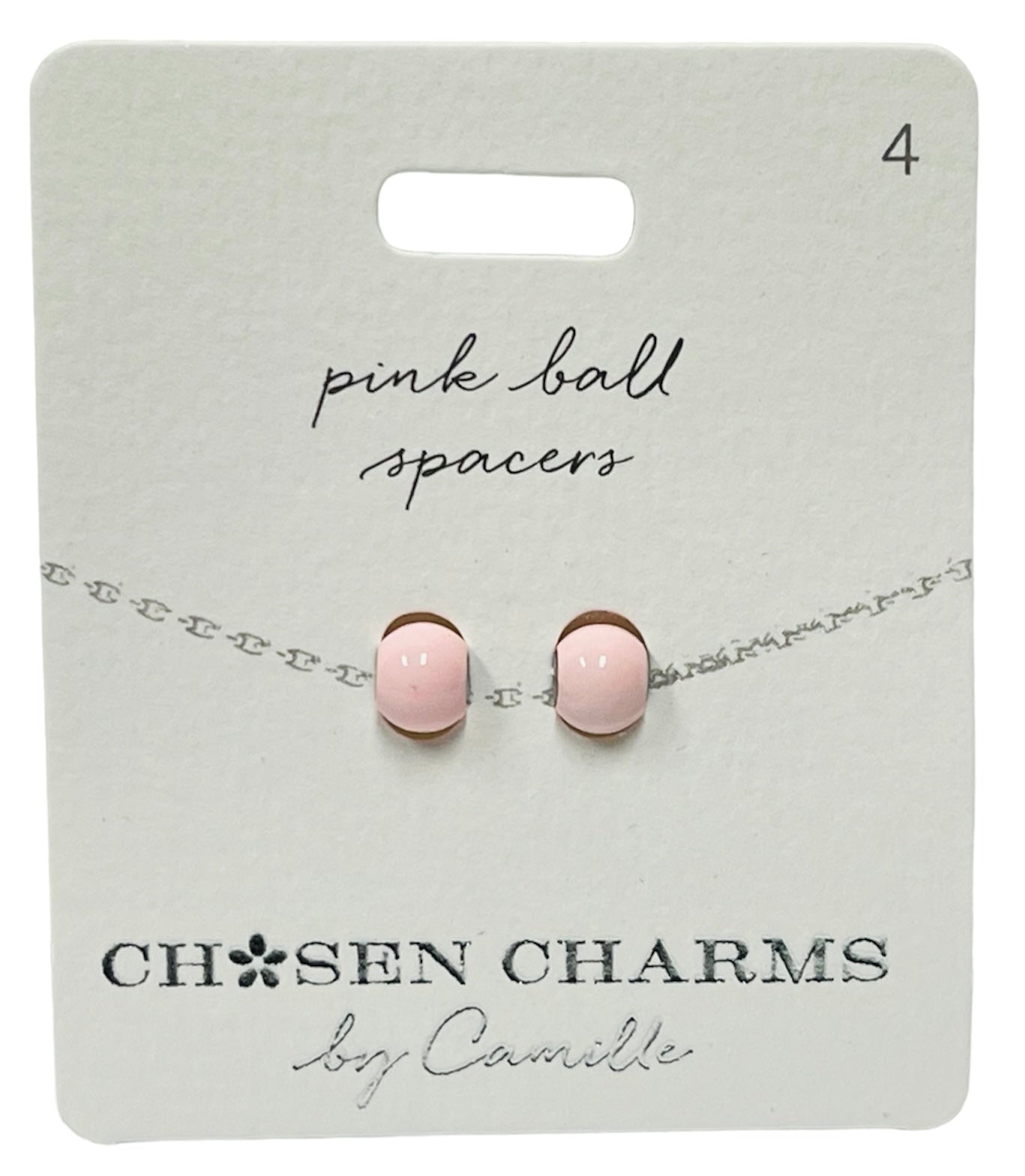 Spacer 4 - Pink Balls  Chosen Charms