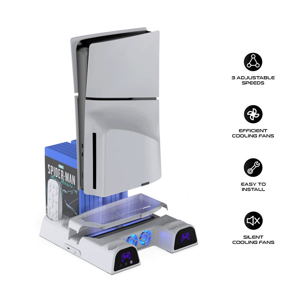Dobe Multifunctional Cooling Stand For PS5 / New Slim PS5 (White) TP5-3532B