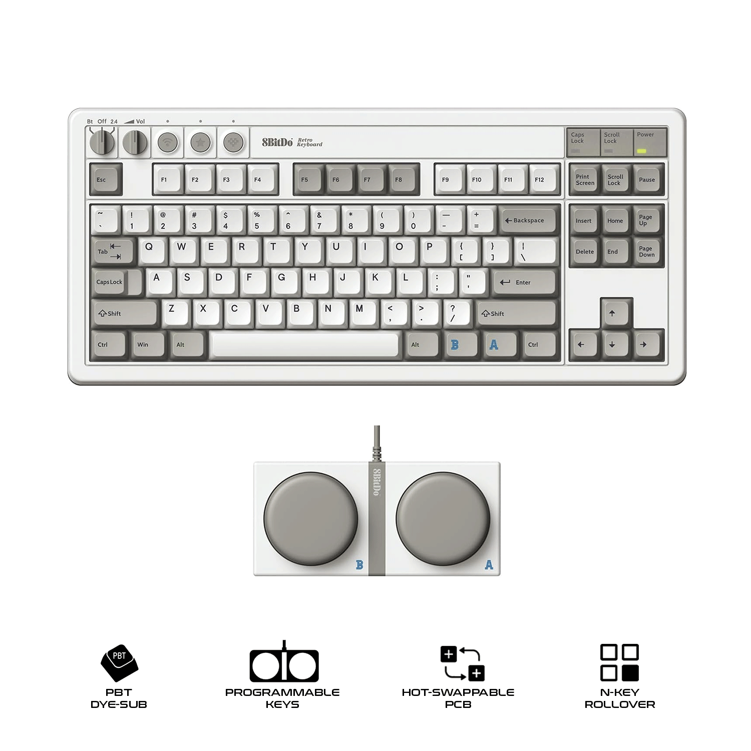 8bitdo Wireless Hot-Swappable Mechanical Keyboard M Edition (85HE01)