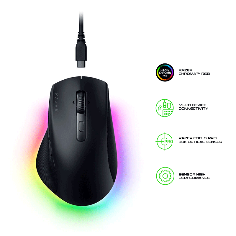 Razer PRO Click V2 Ergonomic Wireless Mouse