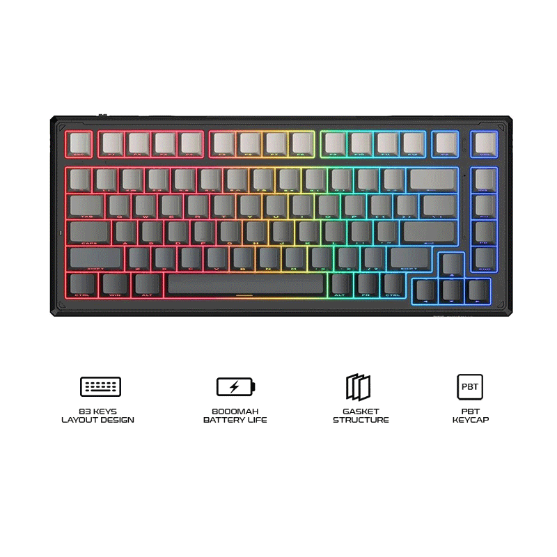 Onikuma G83 83-Key RGB Tri-Mode Hot-Swappable Mechanical Keyboard (Magnetic Switch)