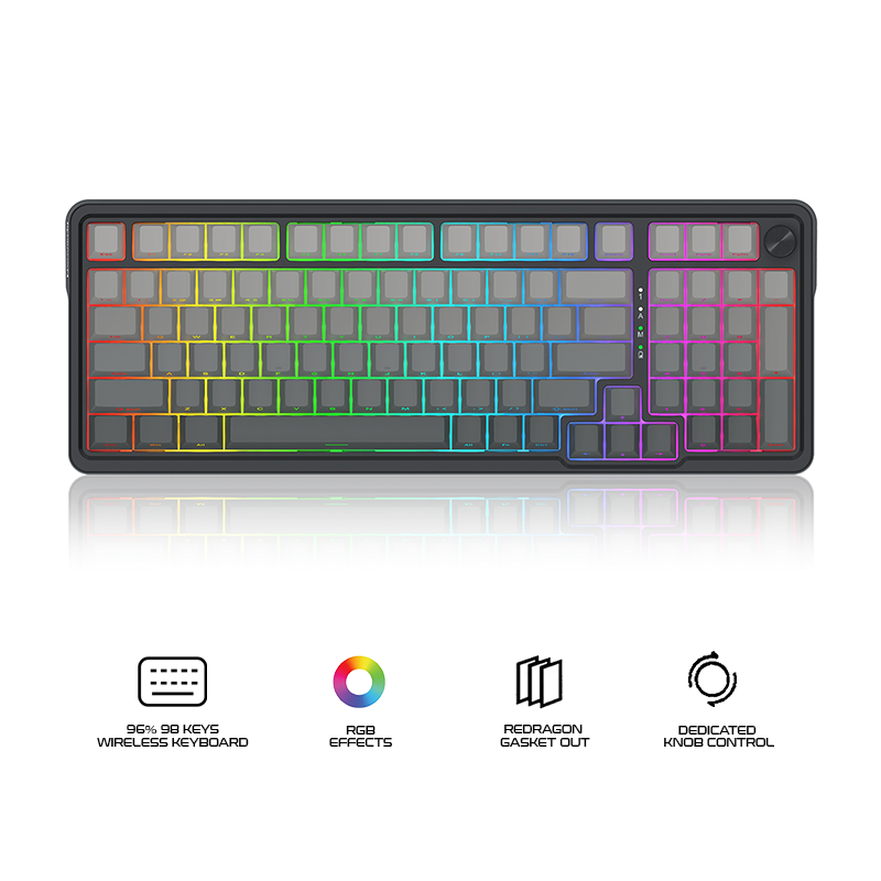 Redragon Eisa Pro Wireless Gradient Grey (K686SP-RGB-PRO)