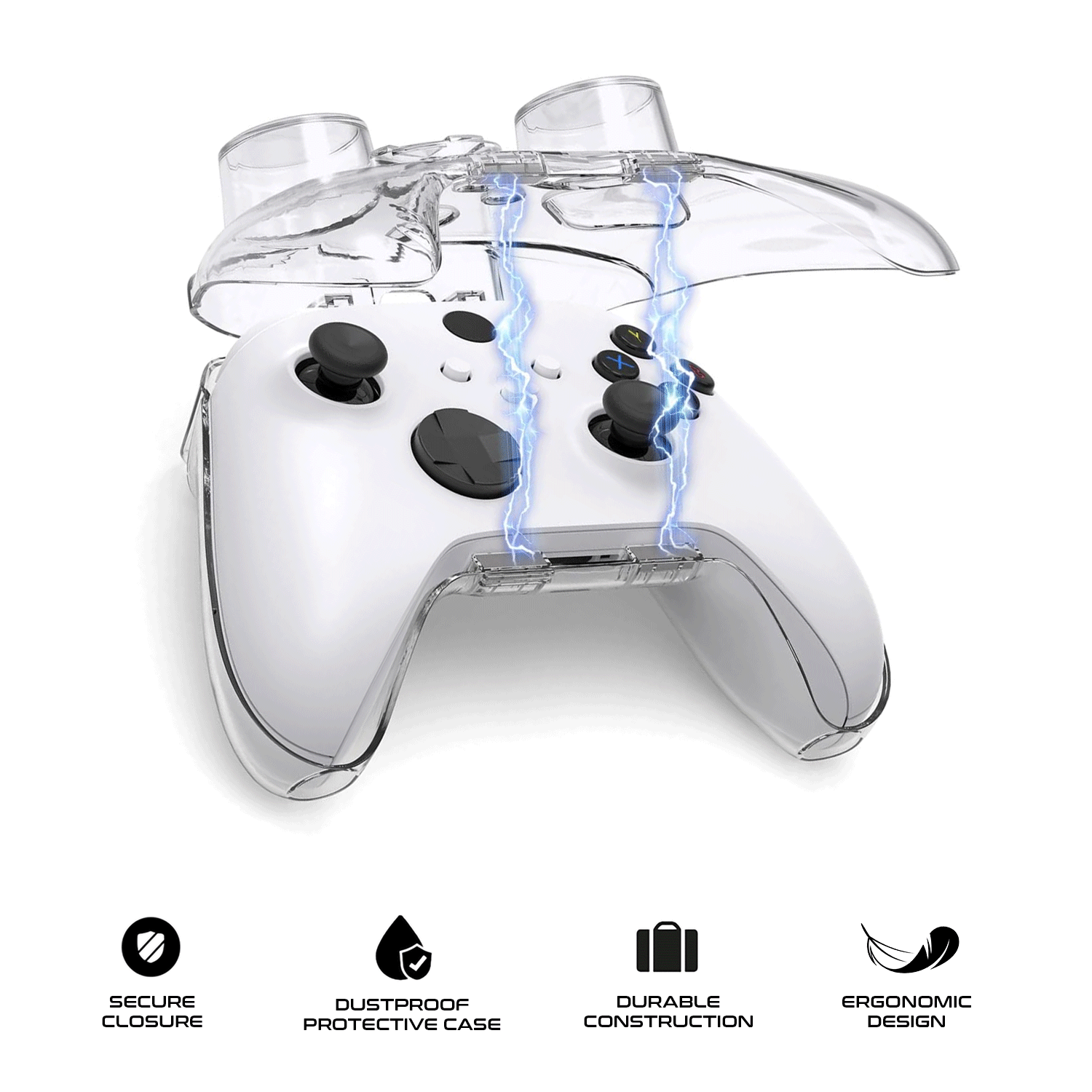 IINE Protective Case for Xbox Controller (Transparent Shell)
