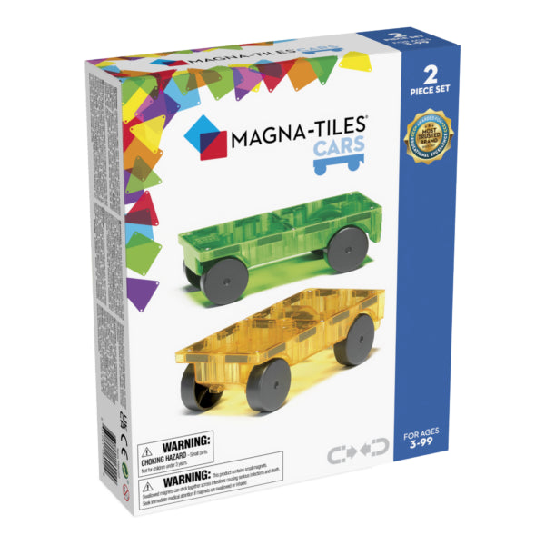 MAGNA-TILES 2 Piece Car Set- Green & Yellow