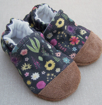 Calico Floral Organic Cotton Slippers
