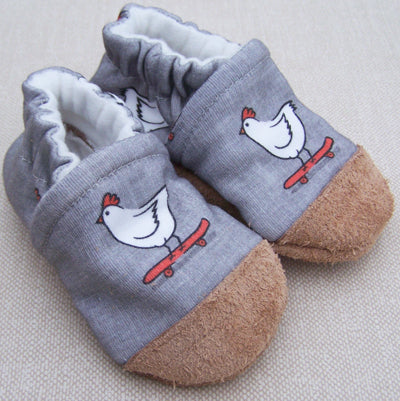 Skater Chicken Organic Cotton Slippers