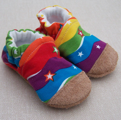 Bold Rainbow Organic Cotton Slippers