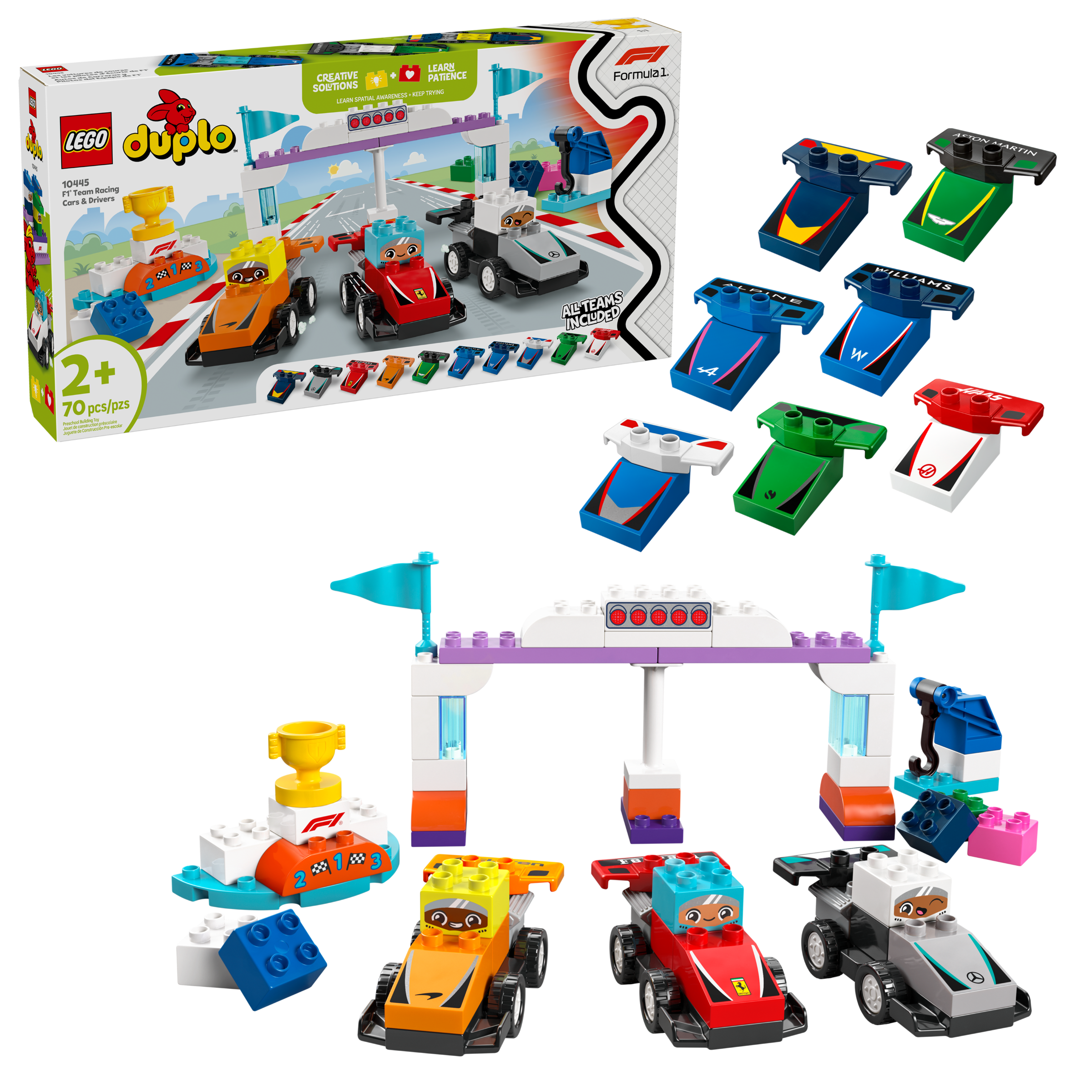 10445 LEGO® DUPLO F1 Team Race Cars & Drivers