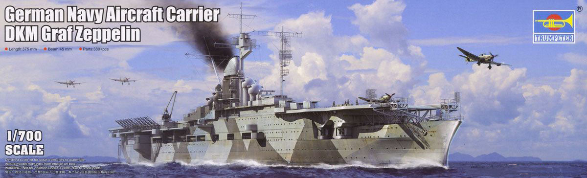 Graf Zeppelin German Aircraft Carrier, 1:700 Scale Model Kit