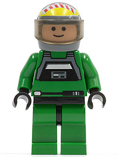 SW0031a Rebel Pilot A-wing - Light Nougat Head, Trans-Black Visor, Green Jumpsuit