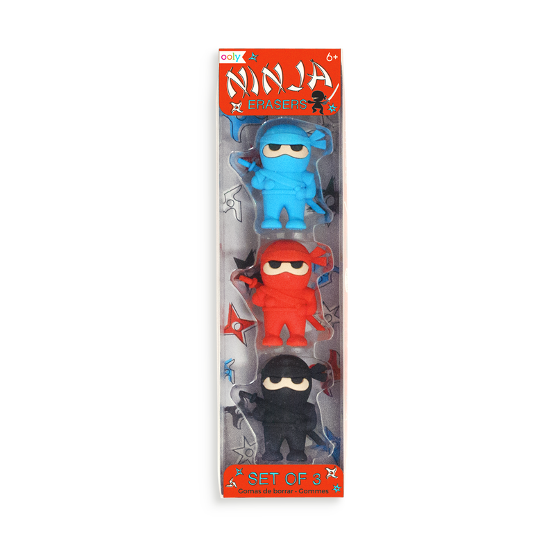 Ninja Erasers - Set of 3