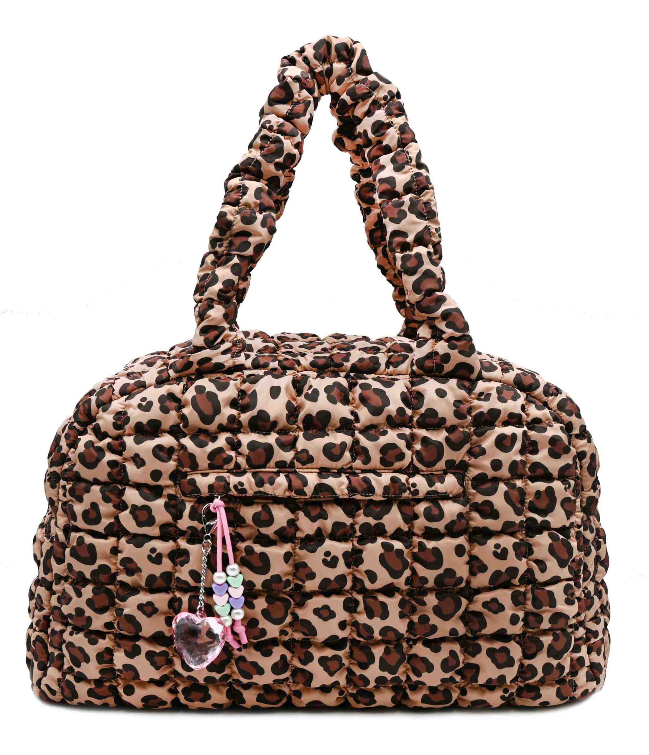 Quilted Scrunchies Leopard Medium Duffle Bag