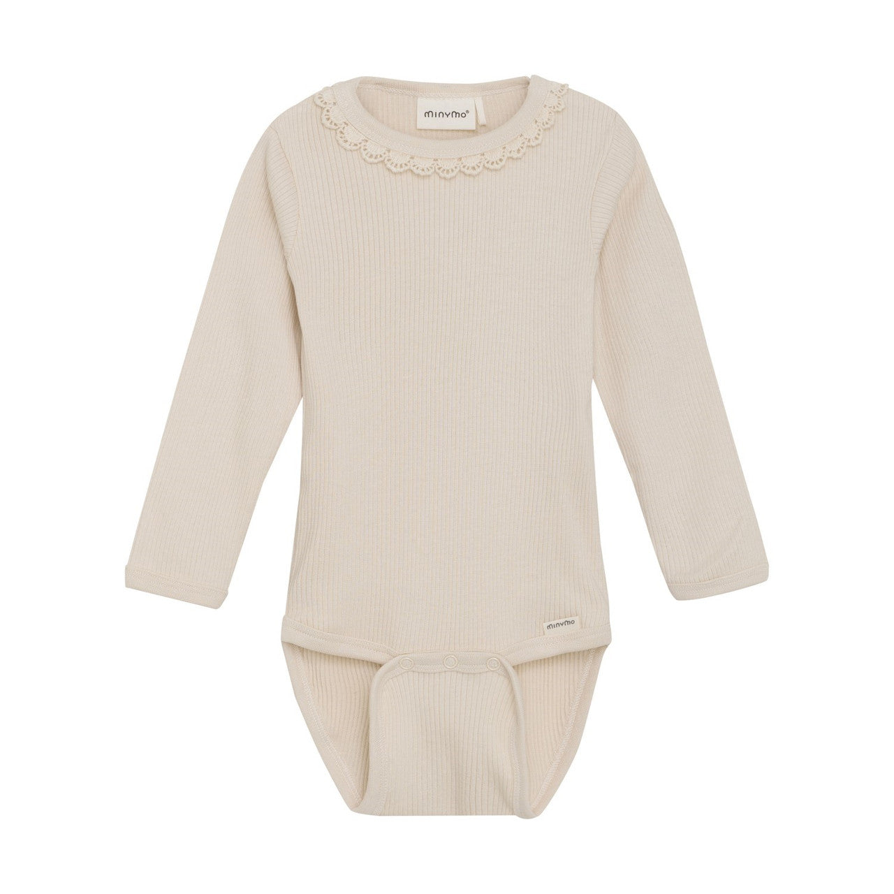 Long Sleeve Rib Onesie - Sandshell