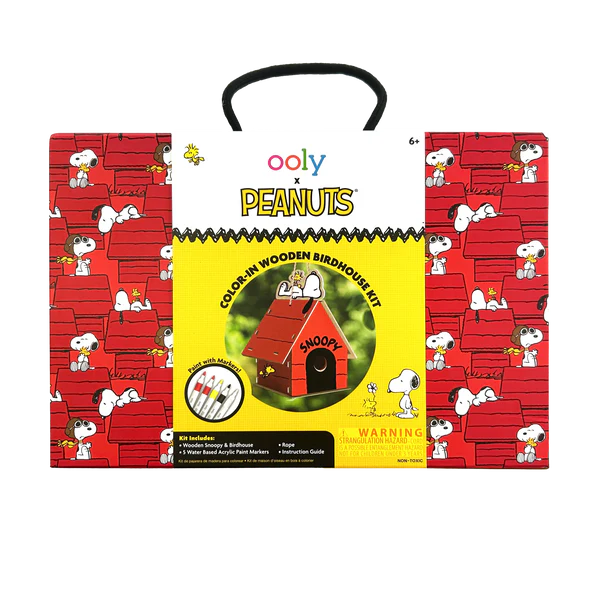OOLY x PEANUTS Color-In Wooden Bird House Kit