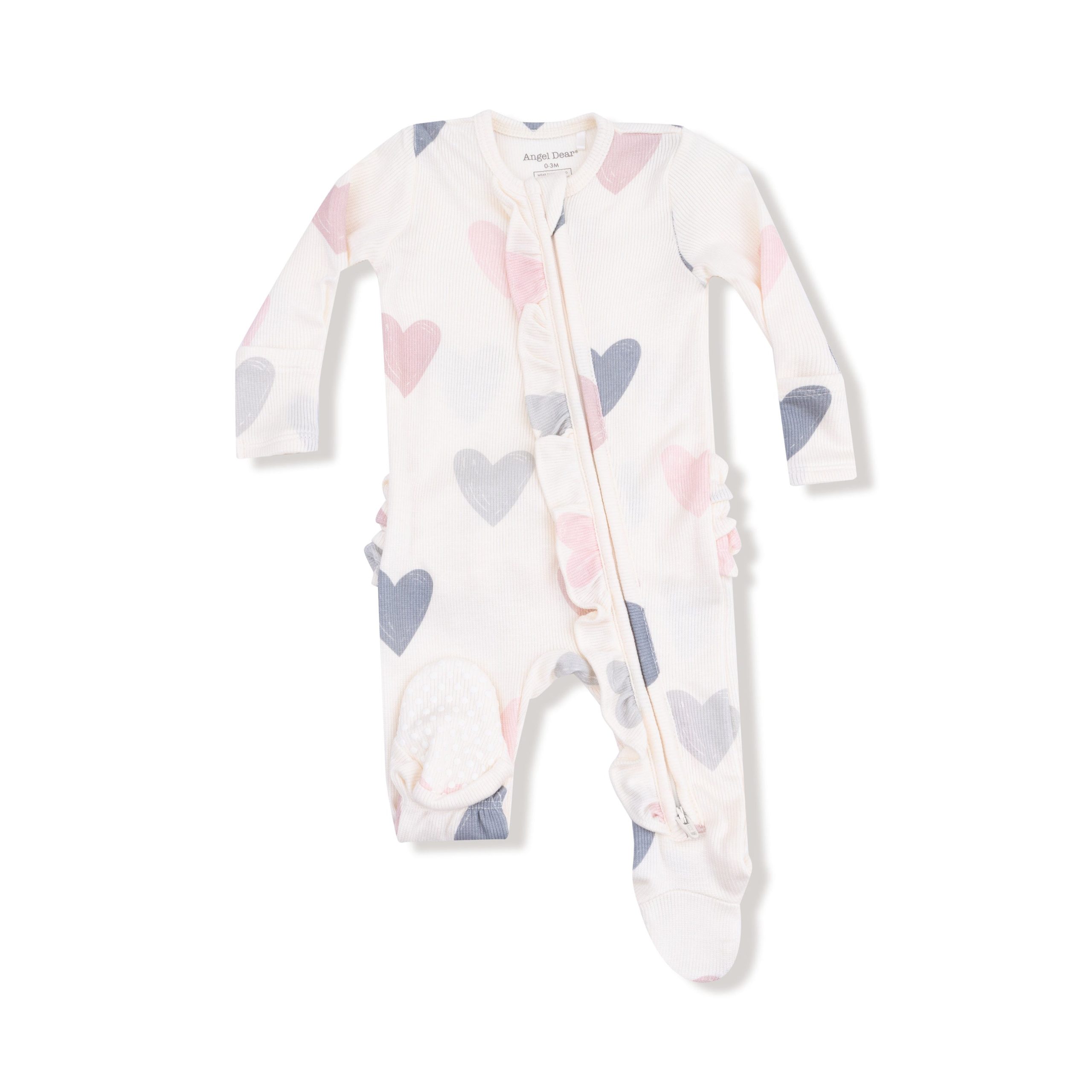 Angel Dear 2 Way Ruffle Zipper Footie