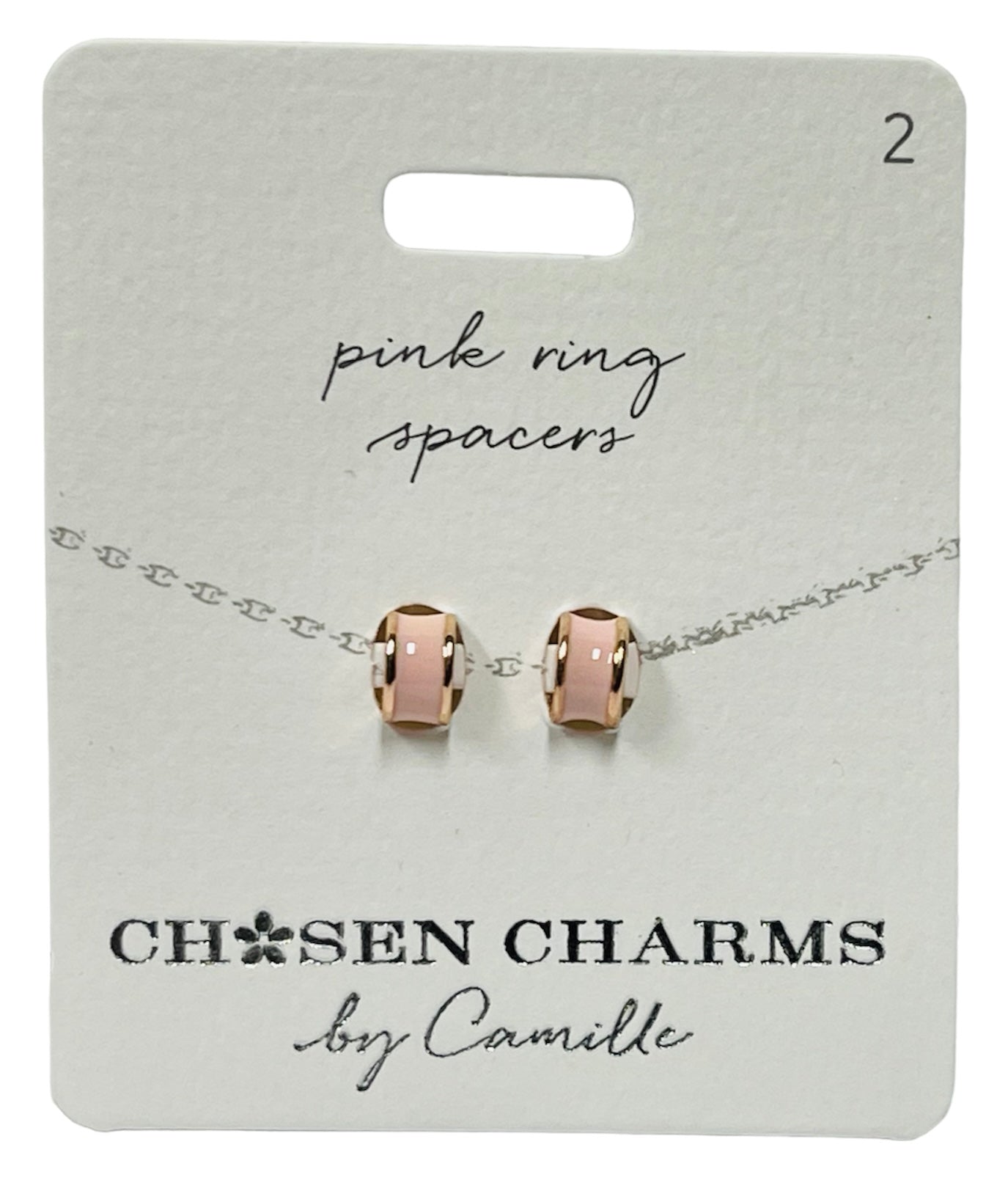 Spacer 2 - Pink Rings  Chosen Charms