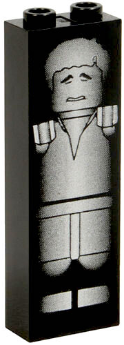 2454ps5 Brick 1 x 2 x 5 with Han Solo in Carbonite Pattern