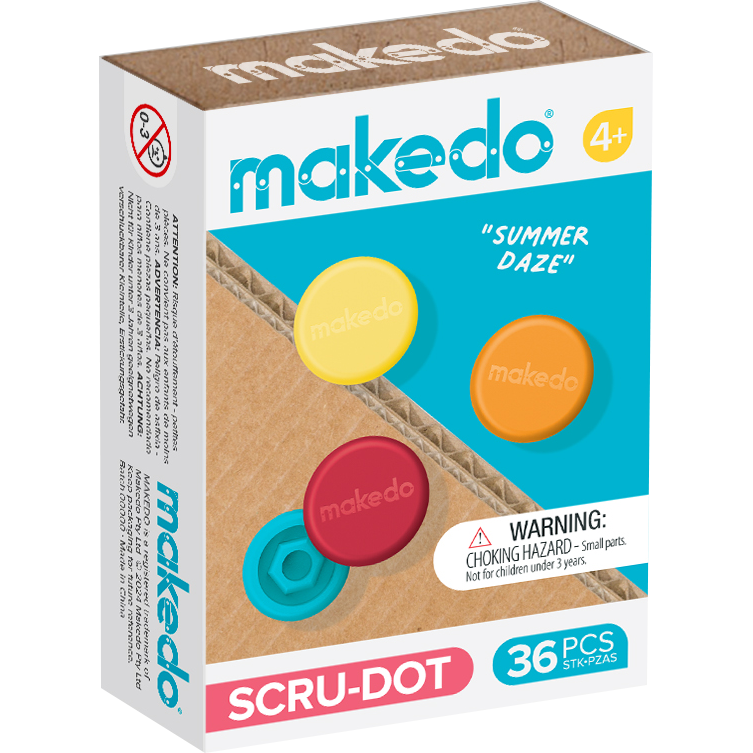 Makedo Scru Dot Wild Things - Summer Daze - Red/Yellow/Orange