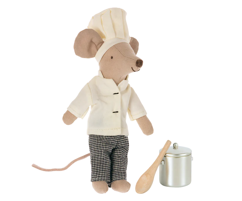 Chef Mouse,  w. Pot and Spoon