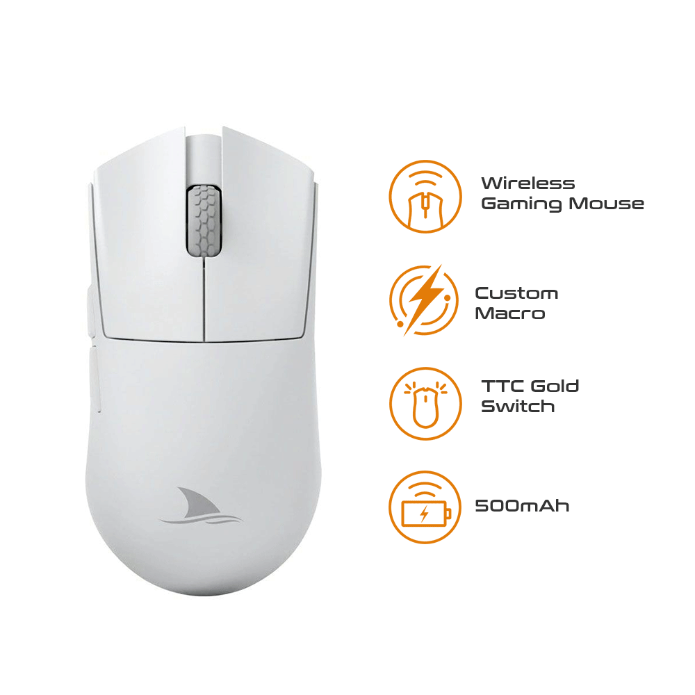 Darmoshark M3s Mini Varun Wireless Gaming Mouse [White]