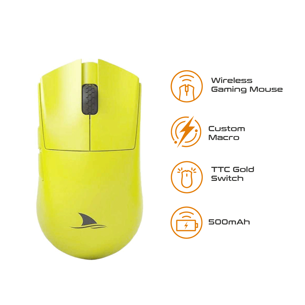 Darmoshark M3s Mini Varun Wireless Gaming Mouse Cyber [Yellow]