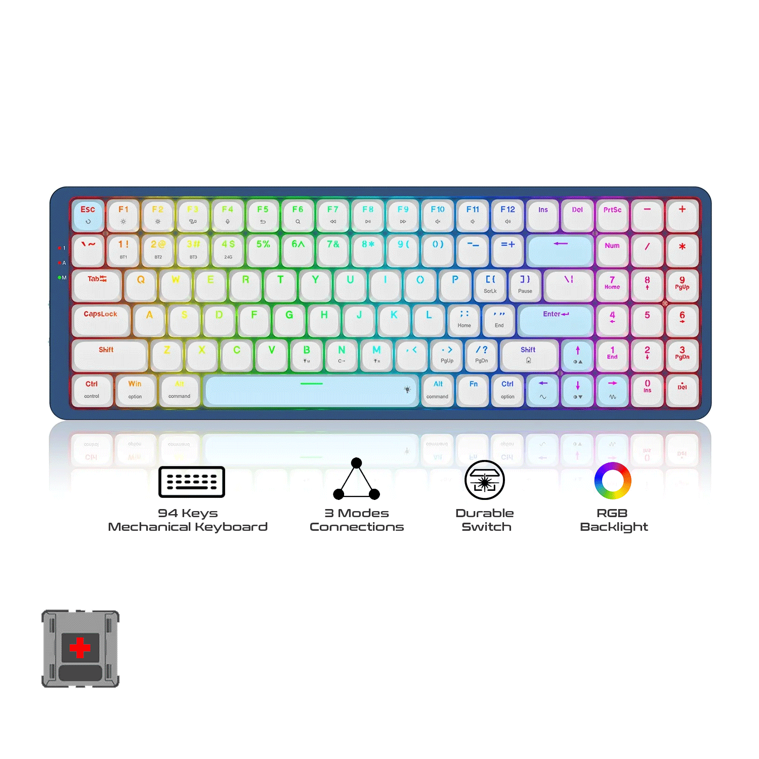 Redragon Eva Pro RGB Keyboard Red Switch (K684WB-RGB-Pro)