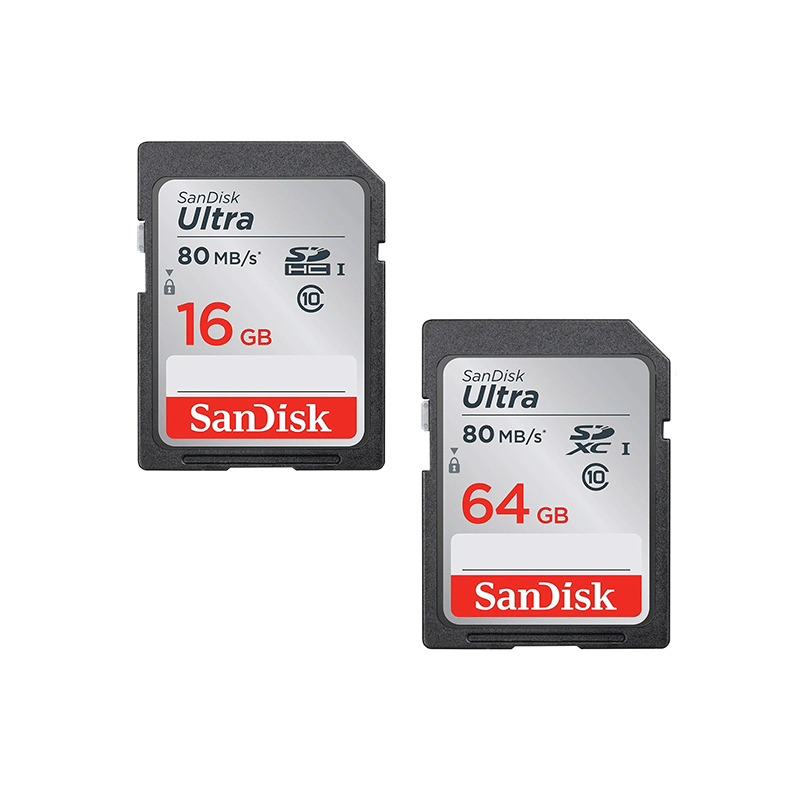 SANDISK ULTRA SD CARD 80MBS SDSDUNC