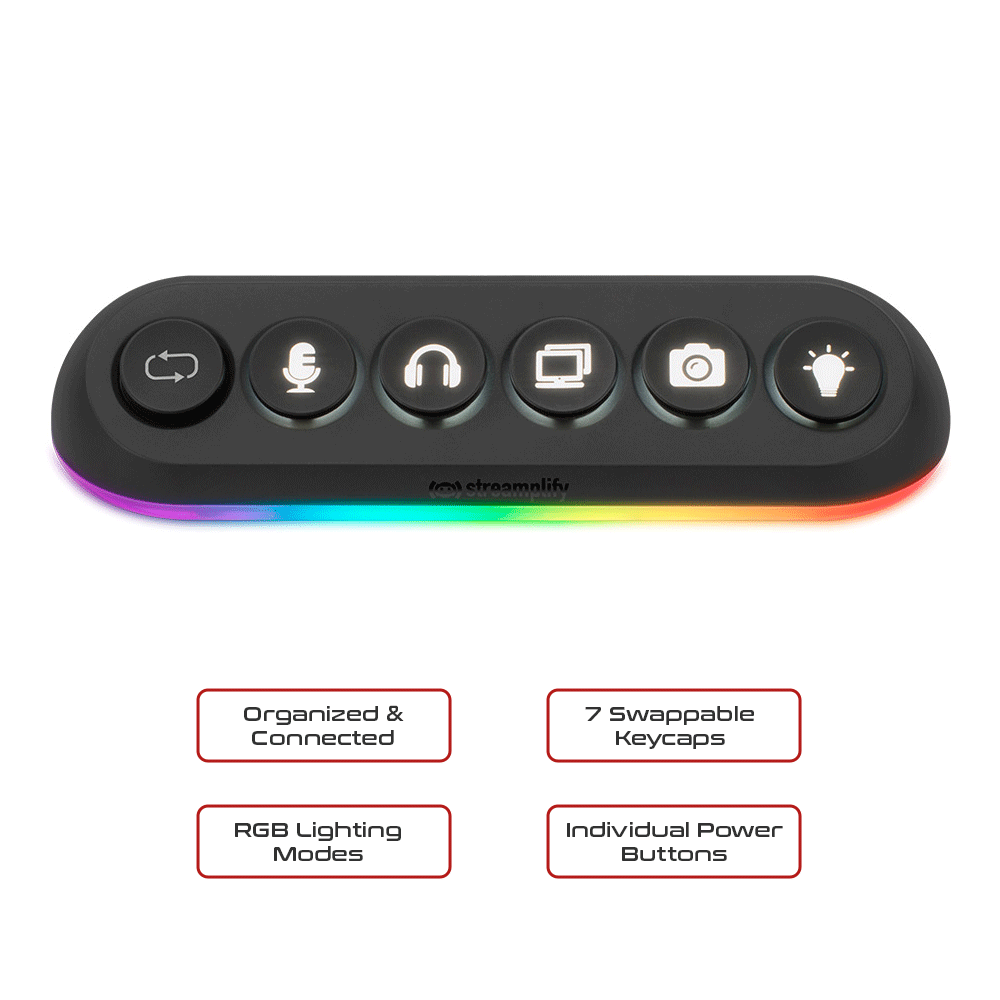 Streamplify HUB DECK 5 5-Port RGB USB Hub [Black]
