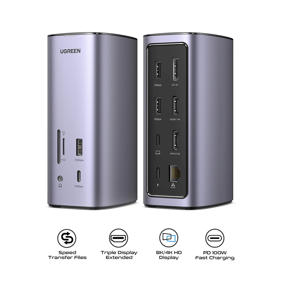 UGREEN USB-C 12-1 Multifunction Docking Station Pro Gray [CM555/90325]