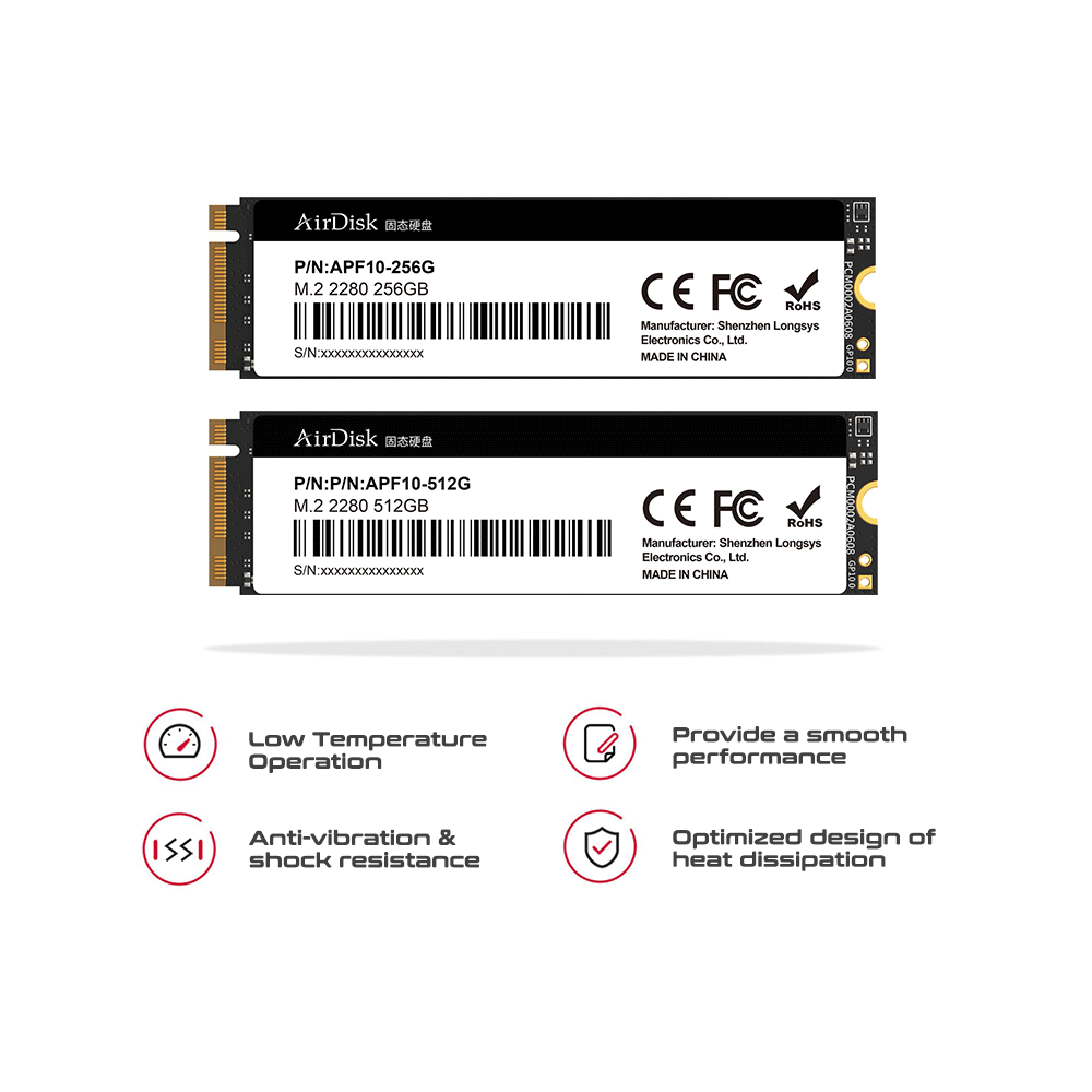 AirDisk M.2 SSD SATA | R900-NVMe 3.0 PCIe | 256GB/512GB/Laptop PC SSD APF