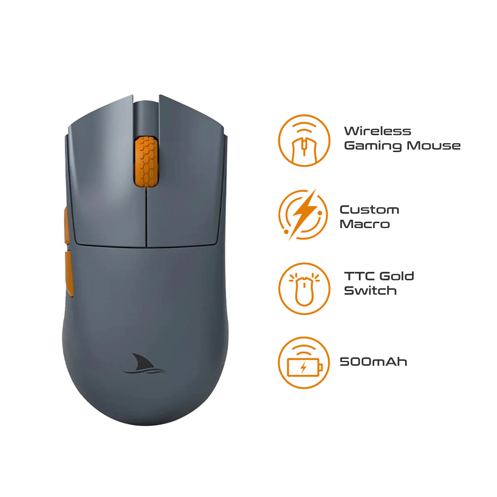 Darmoshark M3s Mini Varun Wireless Gaming Mouse [Gray]