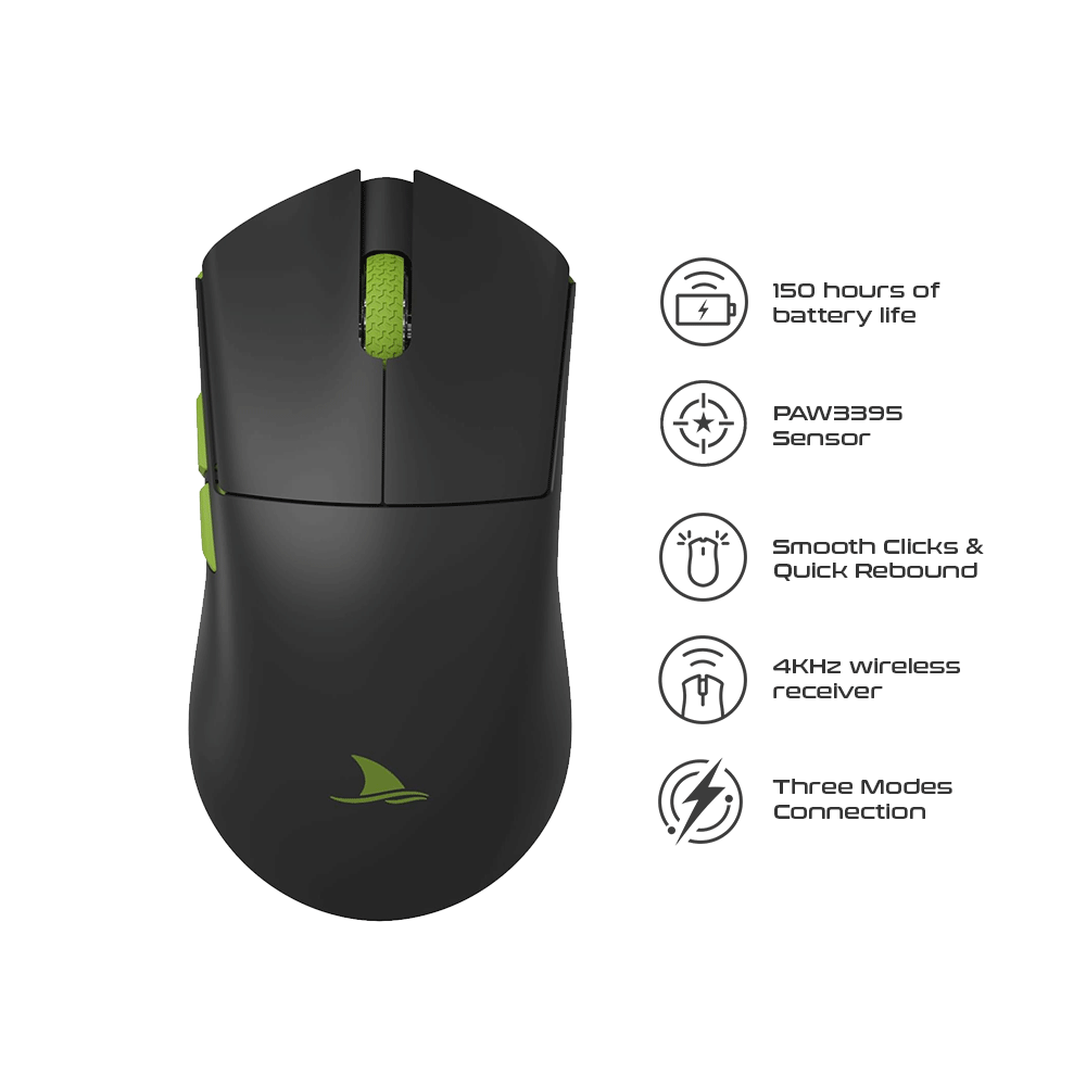 Darmoshark M3-4K Wireless Gaming Mouse [Black]