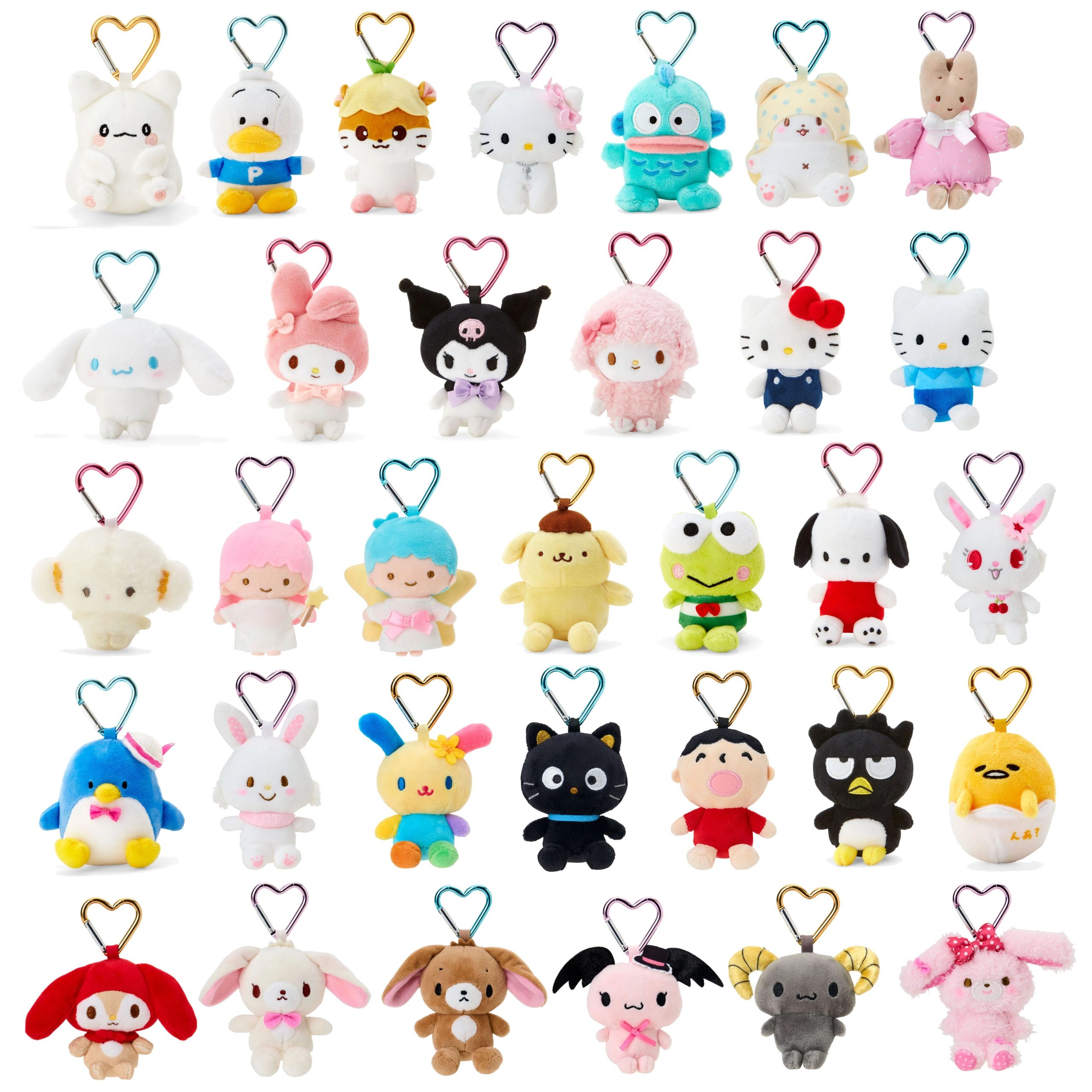 Japan Sanrio Carabiner Plush Doll Keychain (Heart)