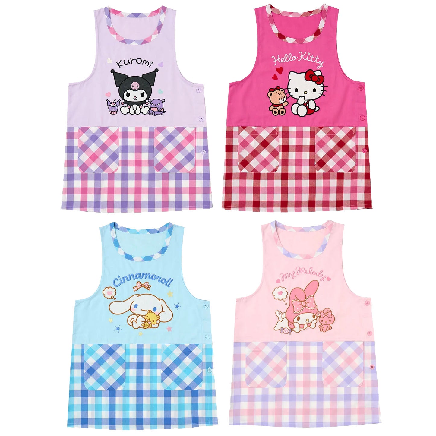 Japan Sanrio Apron For Adult (Checked)
