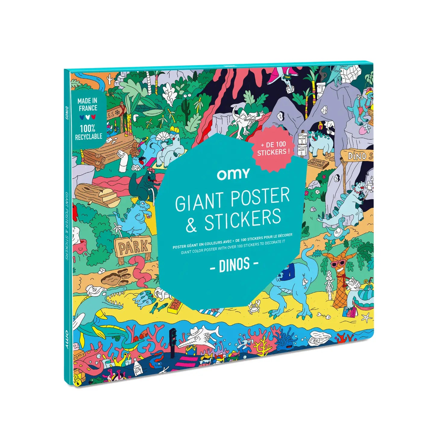 Giant Dinos Hunt and Seek Stickers Poster