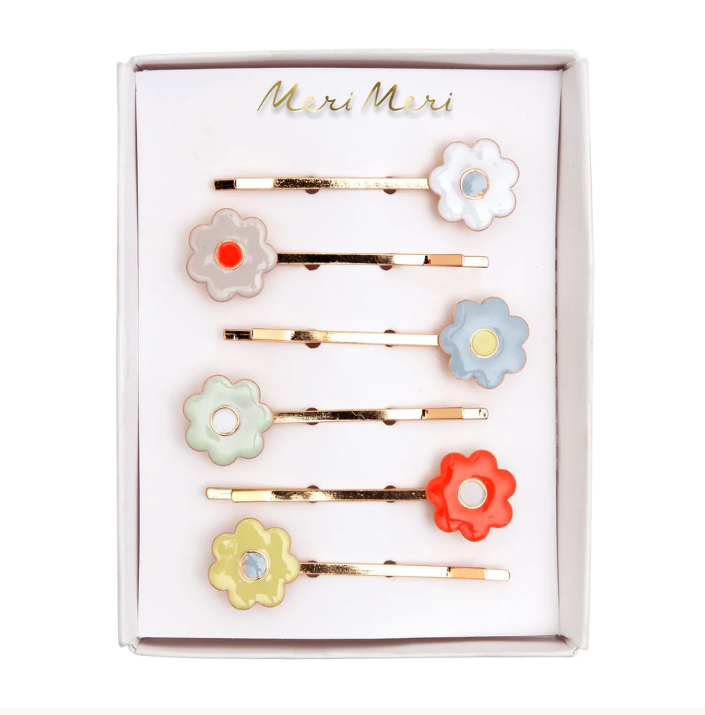 Daisy Enamel Hair Slides