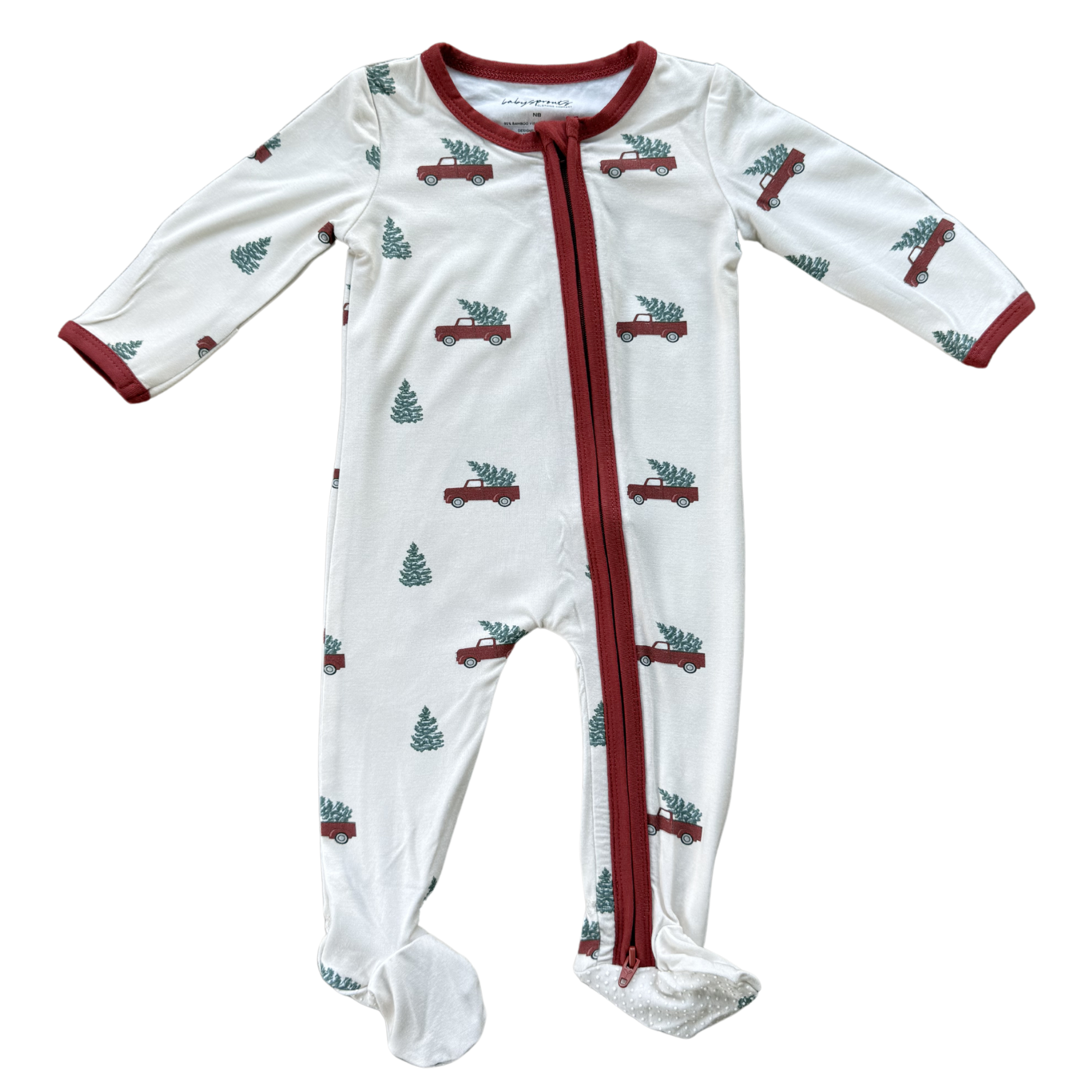 Footie Romper - Christmas Truck