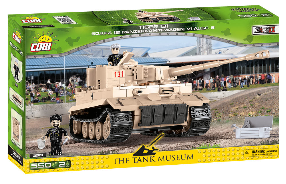 Tiger I (PzKpfw VI Ausf. E) German Heavy Tank #131, 550 Piece Block Kit