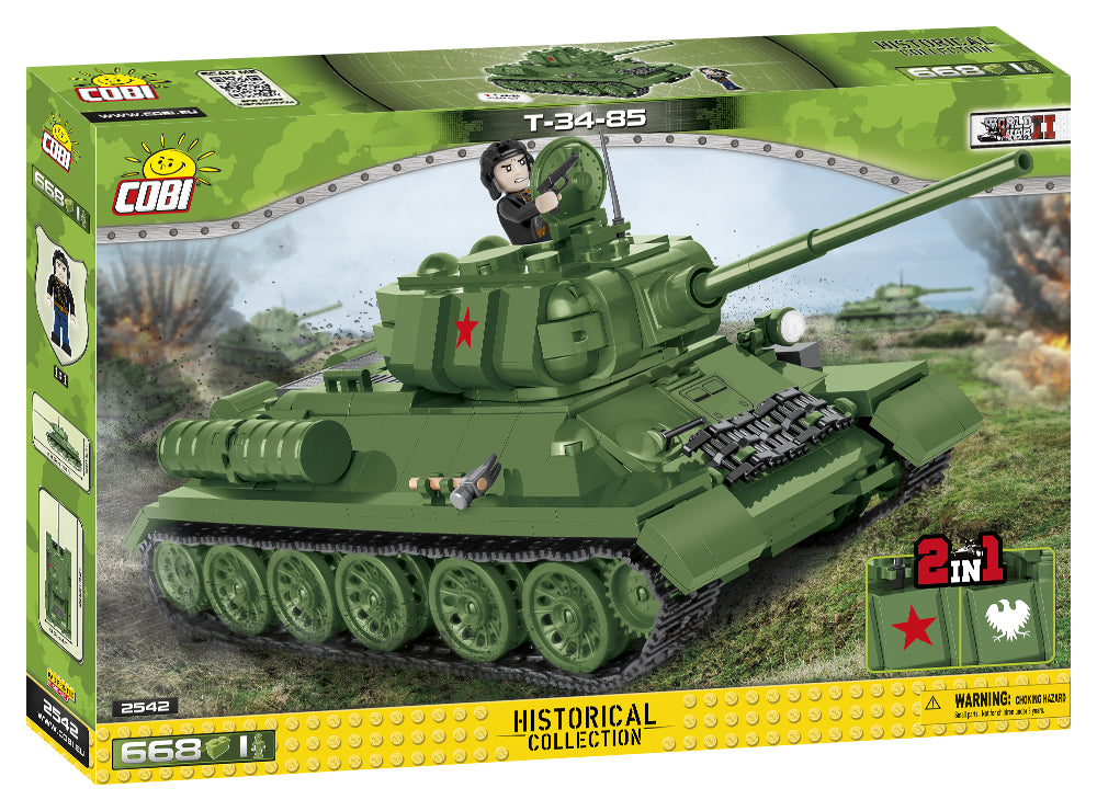T-34/85 Tank, 668 Piece Block Kit