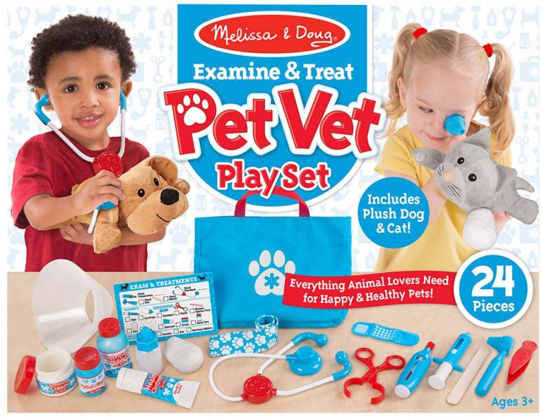 Melissa & Doug 8520 Examine & Treat Pet Vet Play Set
