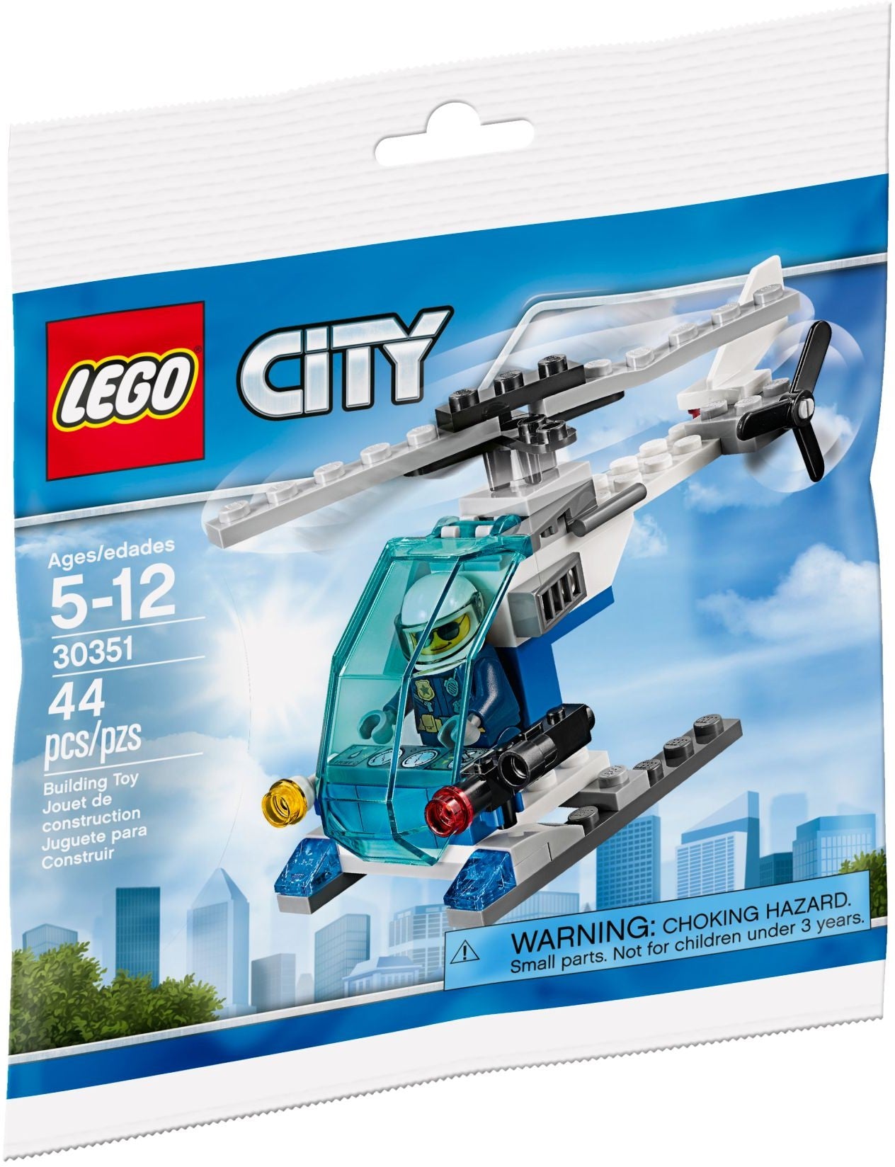 30351 Police Helicopter Polybag (Retired) (New Sealed)