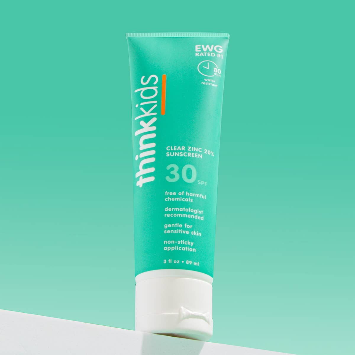 Think Kids SPF 30 Clear Zinc Sunscreen (3oz), EWG Rated #1